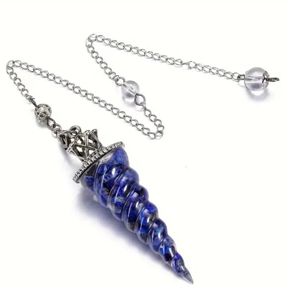 Lapis Lazuli Spiral Pendulum - Picture 1 of 5